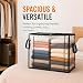 Extra Large Clear Pvc Storage Bags with Zipper Handles Heavy Duty Thick Plastic Clear Storage Bins for Clothes Blankets Toys Moving Foldable Closet Organizer Storage Containers (3, Black, L)