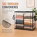 Extra Large Clear Pvc Storage Bags with Zipper Handles Heavy Duty Thick Plastic Clear Storage Bins for Clothes Blankets Toys Moving Foldable Closet Organizer Storage Containers (3, Black, L)
