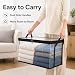 HICOOL Large Clear Thick Plastic Storage Box with Hinged Lid, Heavy-Duty Durable High Capacity Organizer, Perfect for Home, Camping, Travel, Attic and Moving (3 PCS)