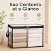 HICOOL Large Clear Thick Plastic Storage Box with Hinged Lid, Heavy-Duty Durable High Capacity Organizer, Perfect for Home, Camping, Travel, Attic and Moving (3 PCS)
