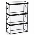 HICOOL Large Clear Thick Plastic Storage Box with Hinged Lid, Heavy-Duty Durable High Capacity Organizer, Perfect for Home, Camping, Travel, Attic and Moving (3 PCS)