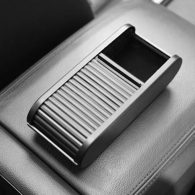 Car Center Console Storage Box, Universal Dashboard Organizer with Lid