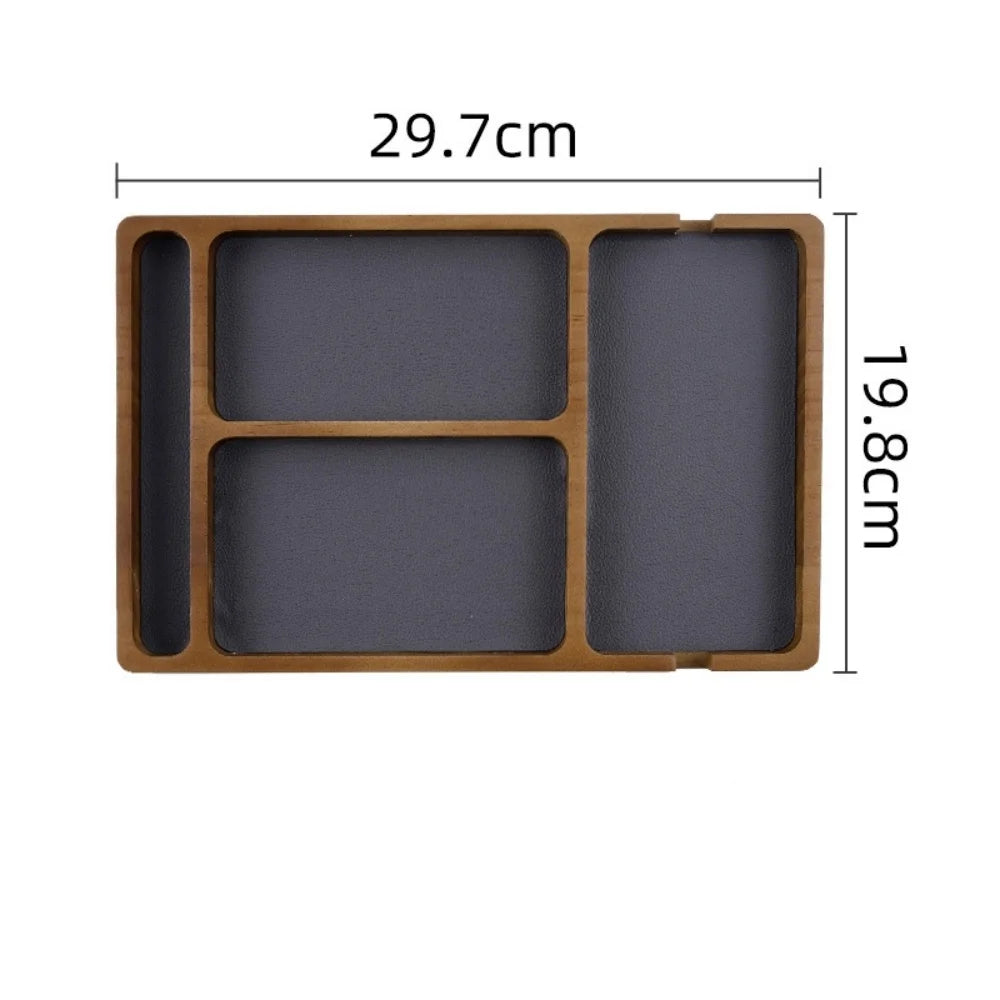 The Morning Order | Vintage Wood Desktop Organizer with Partitions
