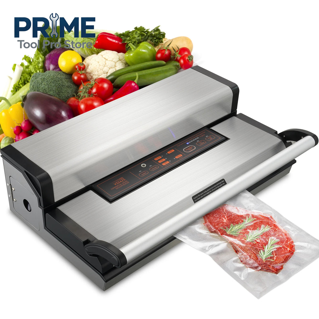Commercial Vacuum Sealer Machine Multifunction Automatic Food Packaging with Bag Roll Storage Cutter for Home Kitchen