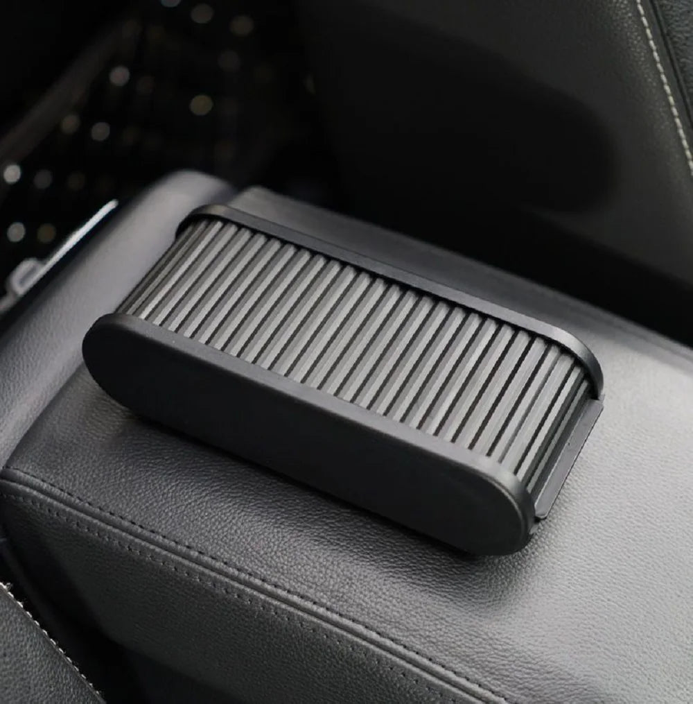 Car Center Console Storage Box, Universal Dashboard Organizer with Lid