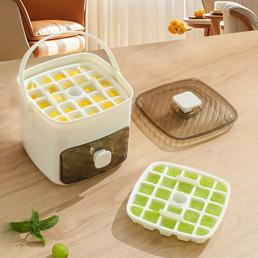 48-Compartment Ice Cube Tray with Lid & Storage Box